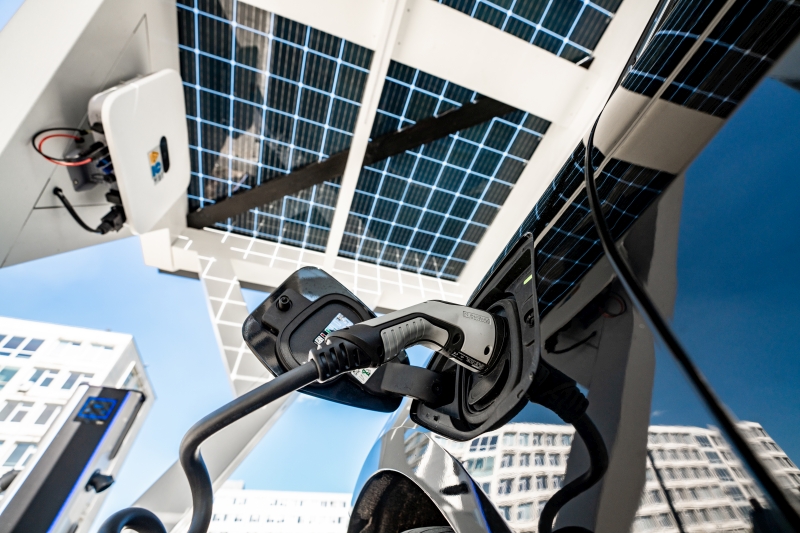 car port with solar panels